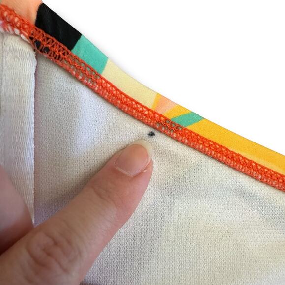 Mynah Swim Top XL Bikini Bustier V-Wire Tropical Floral Adjustable Straps - Picture 8 of 8